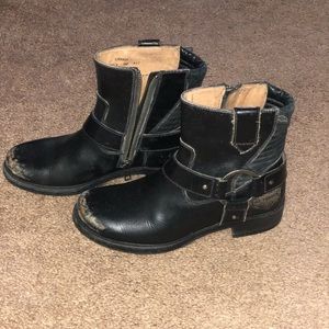 Stuffed up Harley Davidson ankle boots